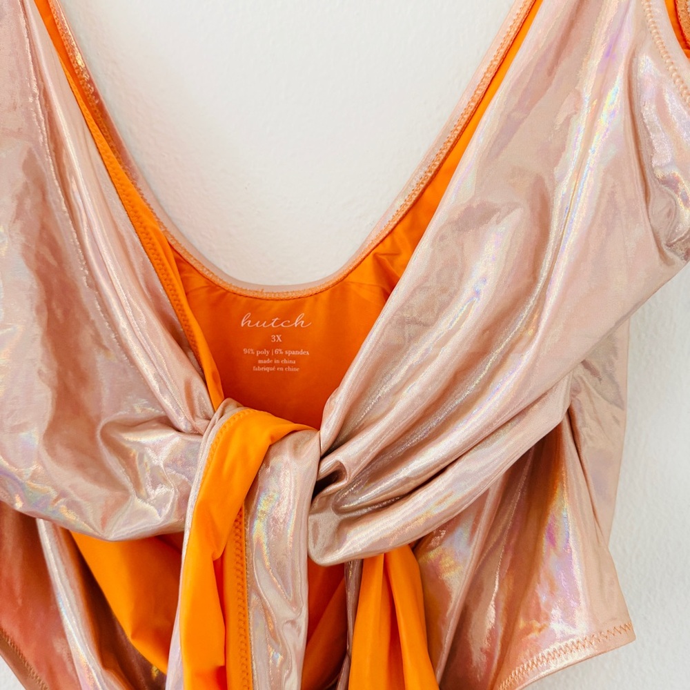 NWT Anthropologie Hutch Marco Shimmer Wrap One-Piece Swimsuit - Picture 6 of 12
